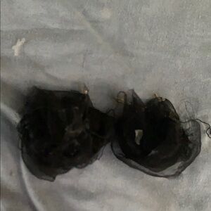 Elegant Black Floral Earrings